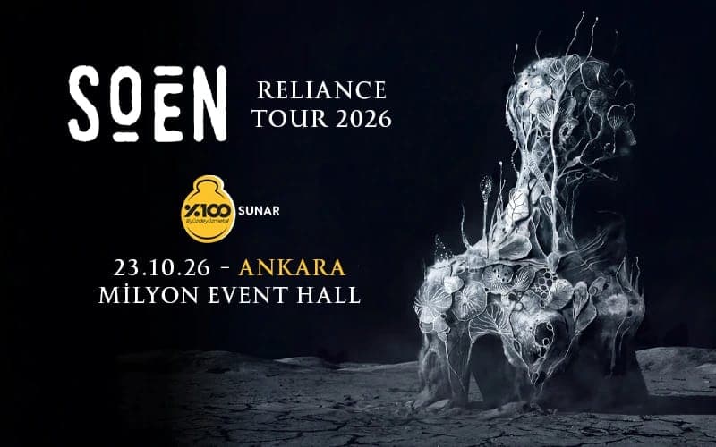 %100 Metal Sunar: Soen | Ankara — Ankara Milyon Performance Hall etkinlik afişi