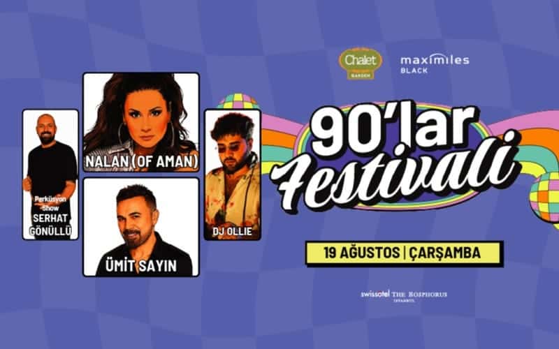 90’lar Türkçe Pop Festivali — Chalet Garden - Swissotel The Bosphorus, Istanbul, İstanbul etkinlik görseli