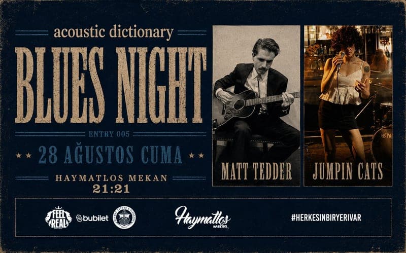 Acoustic Dictionary Blues Night — Haymatlos Mekan, Ankara etkinlik afişi