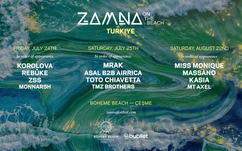 Boheme Beach x ZAMNA On The Beach — Boheme Beach, İzmir etkinlik görseli