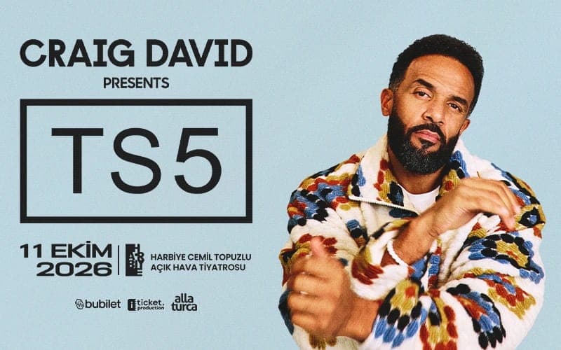 Craig David Presents: TS5 — Harbiye Cemil Topuzlu Açıkhava Tiyatrosu, İstanbul etkinlik afişi