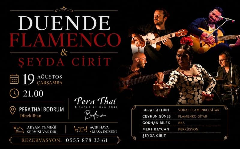 Duende Flamenco & Şeyda Cirit ile Açık Hava Flamenco Gecesi | Pera Thai Bodrum — Pera Thai Bodrum, Muğla etkinlik görseli