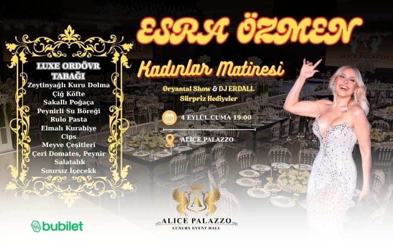 Esra Özmen ile Kadınlar Matinesi — Alice Palazzo Event Hall, Kayseri etkinlik görseli
