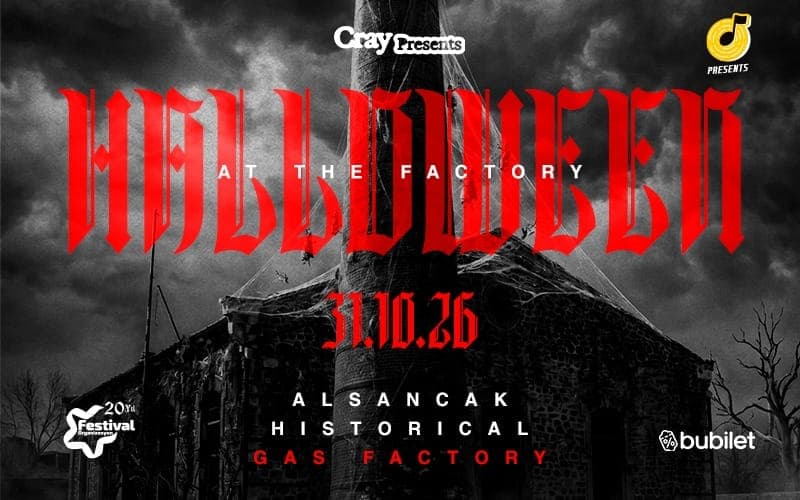 Halloween at the Factory — Alsancak Tarihi Havagazı Fabrikası, İzmir etkinlik afişi