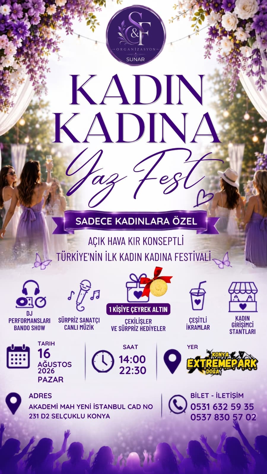 Kadın Kadına Yaz Fest Başlıyor! — Konya Extreme Ve Doğa Park etkinlik görseli
