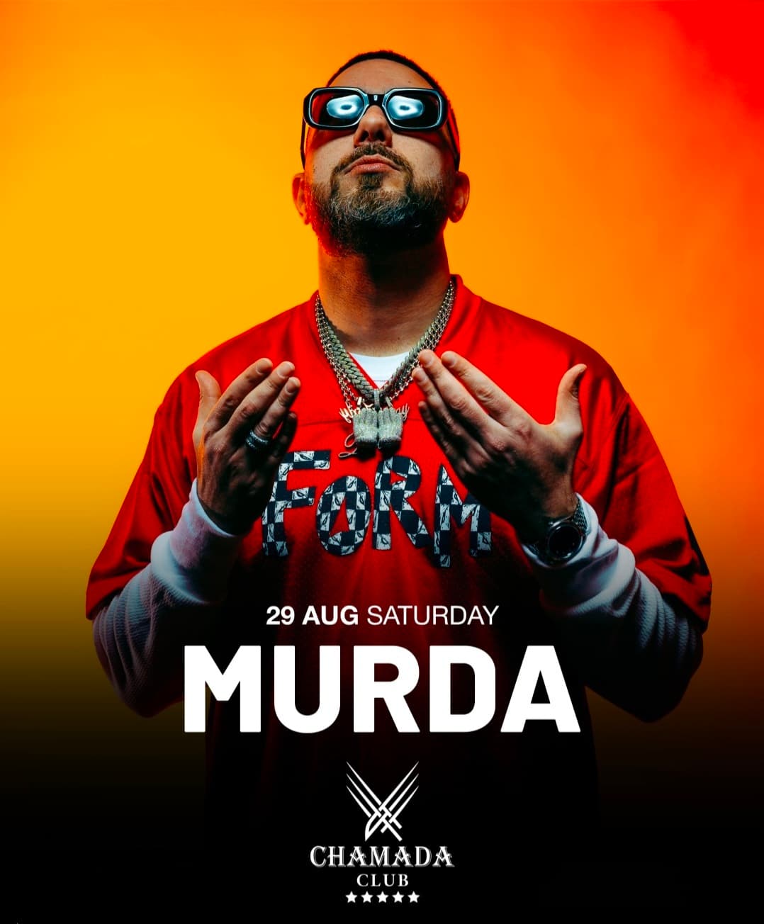 MURDA × CHAMADA — Chamada Beach Club etkinlik afişi