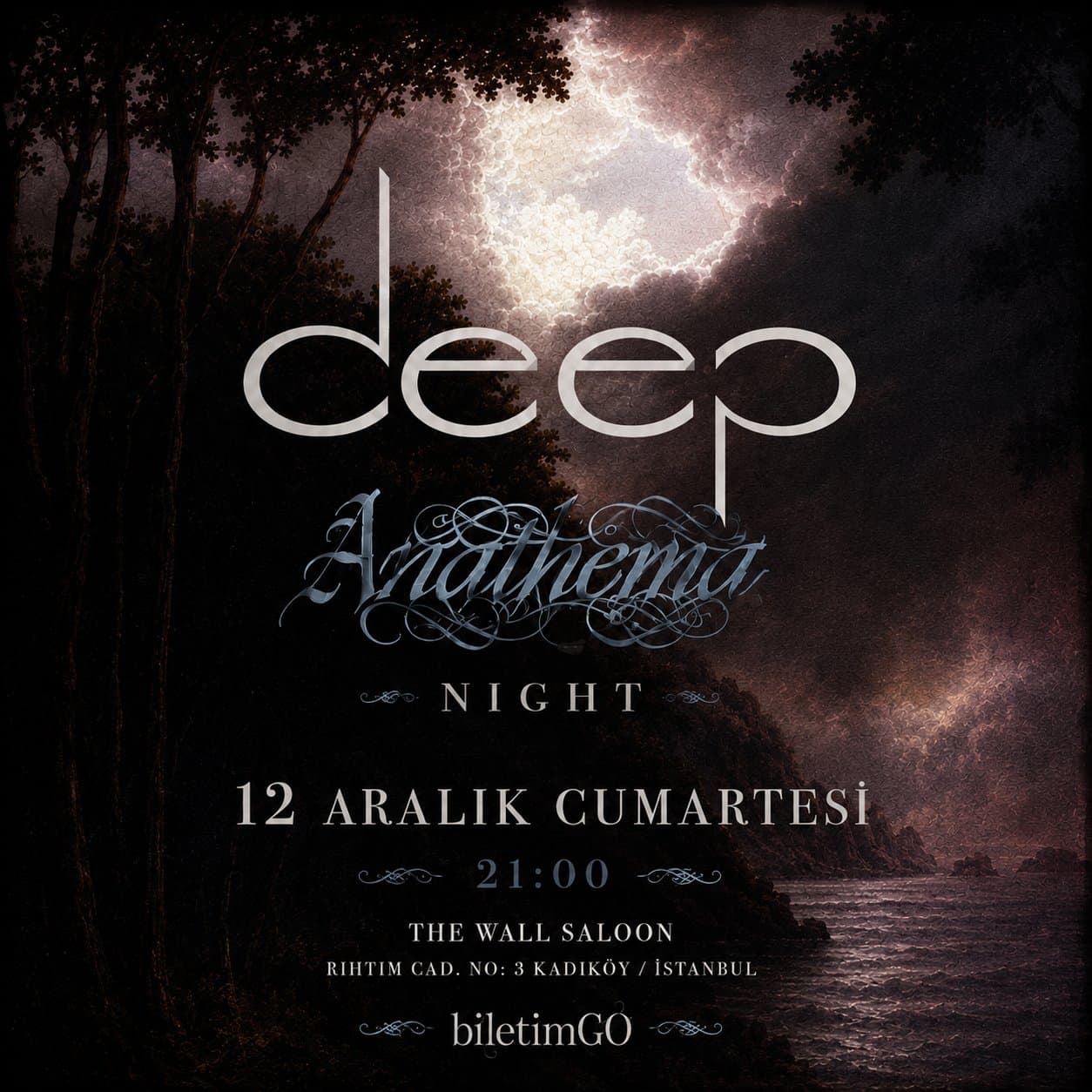 Anathema Night by Deep — The Wall Saloon & Performance, İstanbul etkinlik afişi