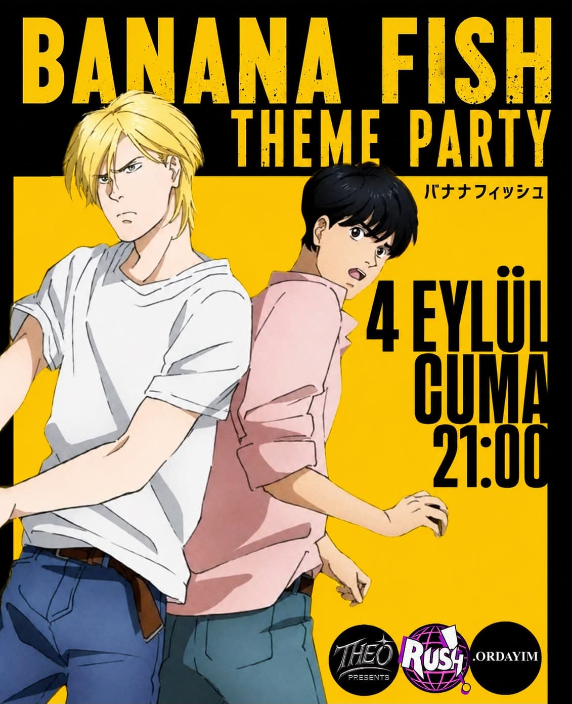 BANANA FISH THEME PARTY — Ordayım Bar, İstanbul etkinlik görseli