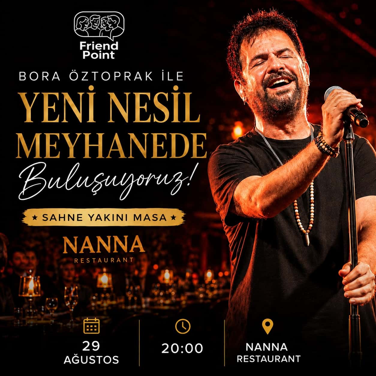 Bora Öztoprak Canlı Performansı | Yemekli Sosyal Etkinlik — Nanna Restaurant, İstanbul etkinlik görseli