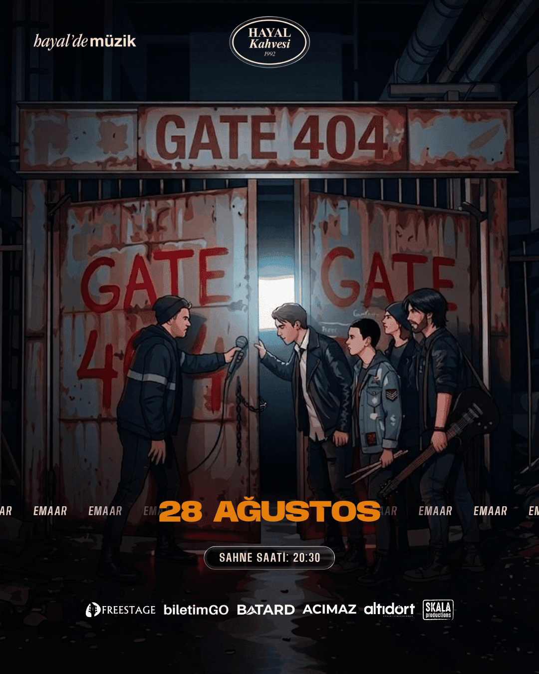 GATE 404 KONSERİ — Hayal Kahvesi Emaar, İstanbul etkinlik görseli