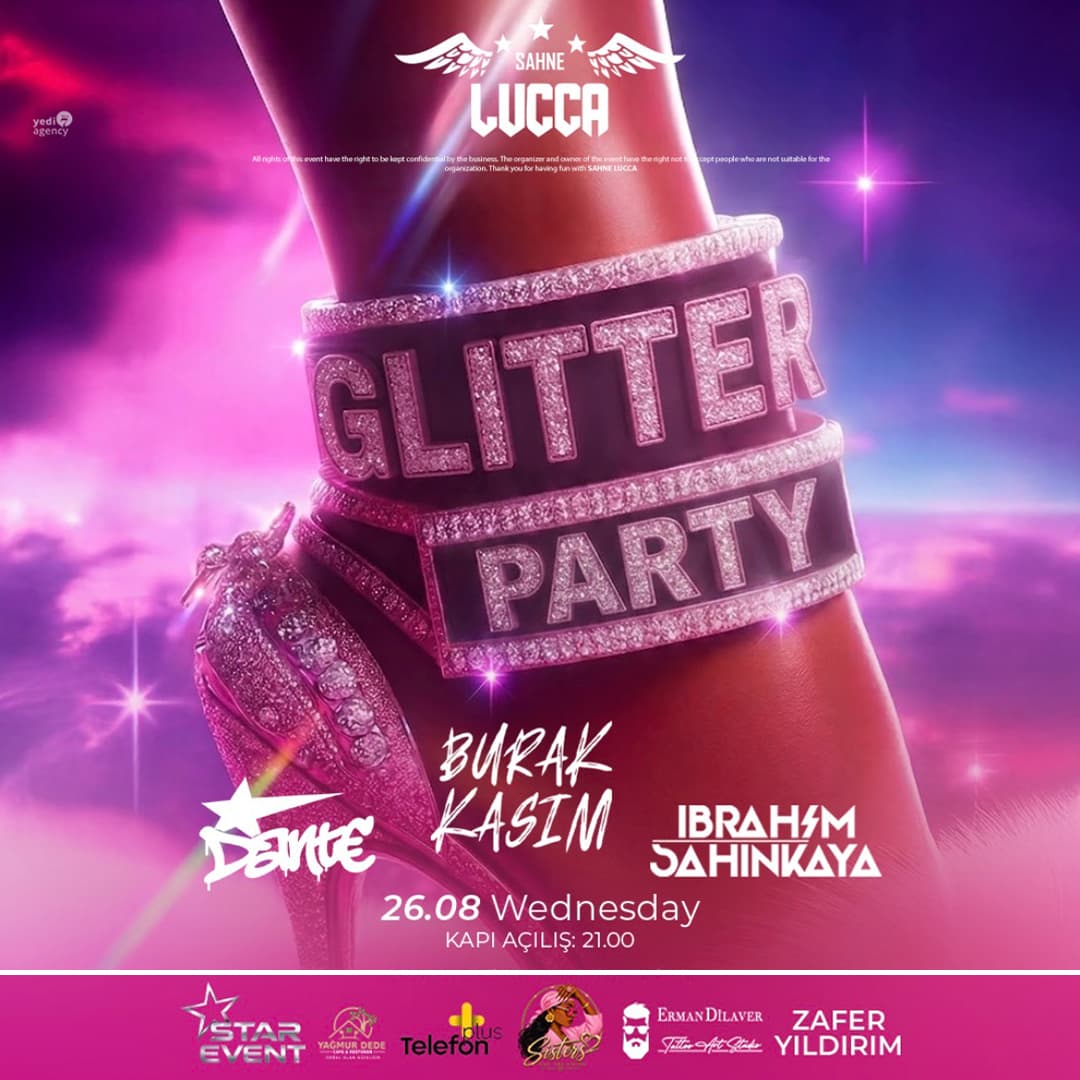 GLITTER PARTY — Sahne Lucca, Samsun etkinlik afişi