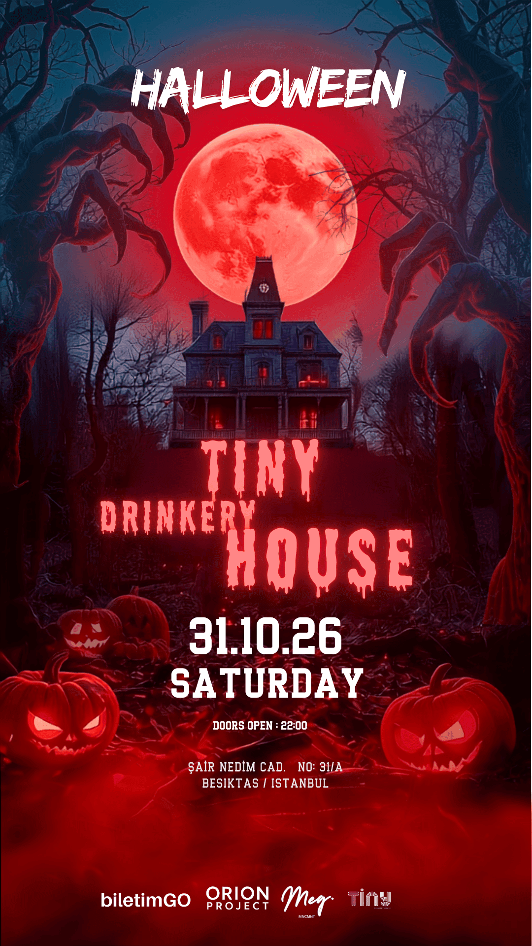 HALLOWEEN TINY DRINKERY HOUSE — Tiny Drinkery House, İstanbul etkinlik afişi