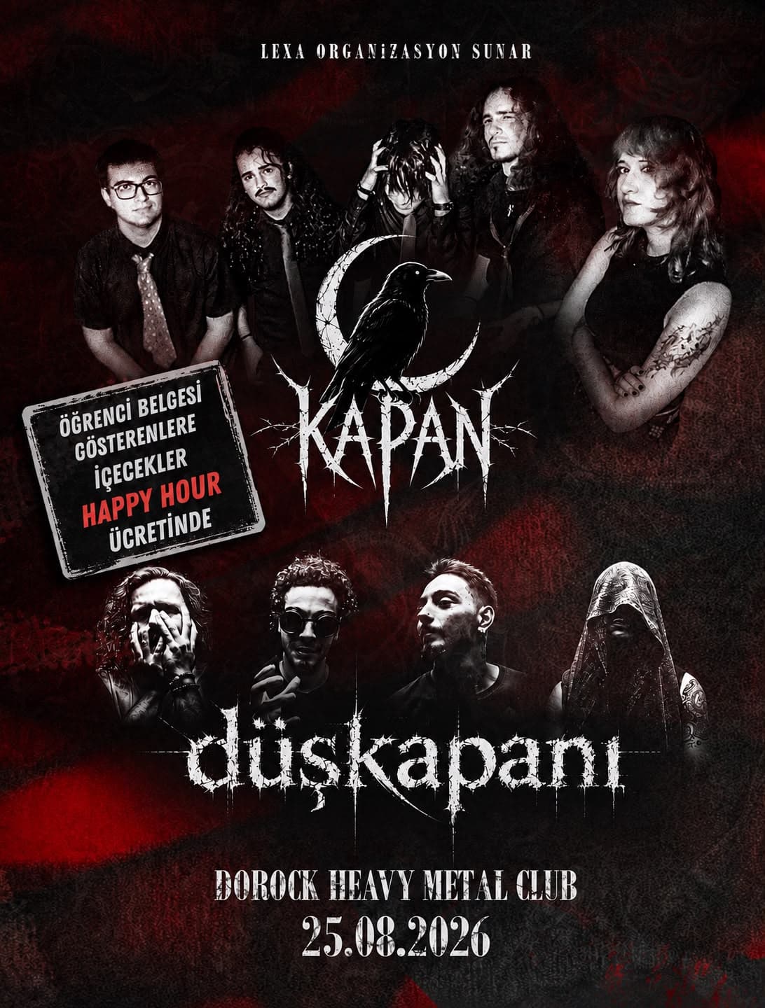 KAPAN / DÜŞKAPANI — Dorock Heavy Metal Club, İstanbul etkinlik afişi