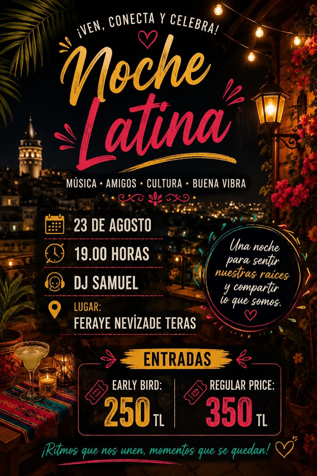 Latin American Hub Party — Feraye Nevizade Teras, İstanbul etkinlik afişi