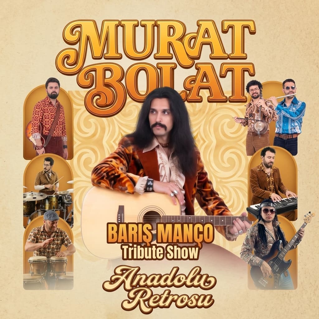 Murat Bolat ve Anadolu Retrosu İzmir Konseri — Hayal Kahvesi İzmir - Ege Perla etkinlik afişi