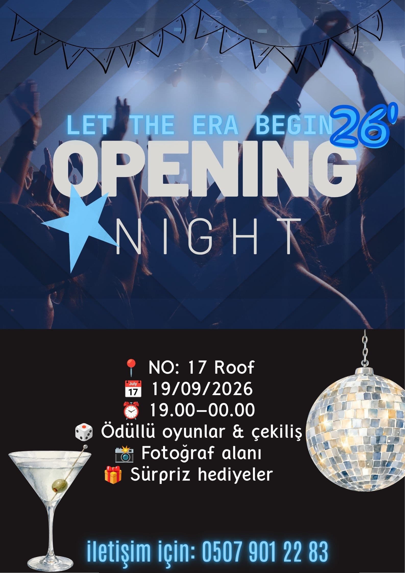 OPENING NIGHT 26′ — No: 17 Roof, İzmir etkinlik afişi