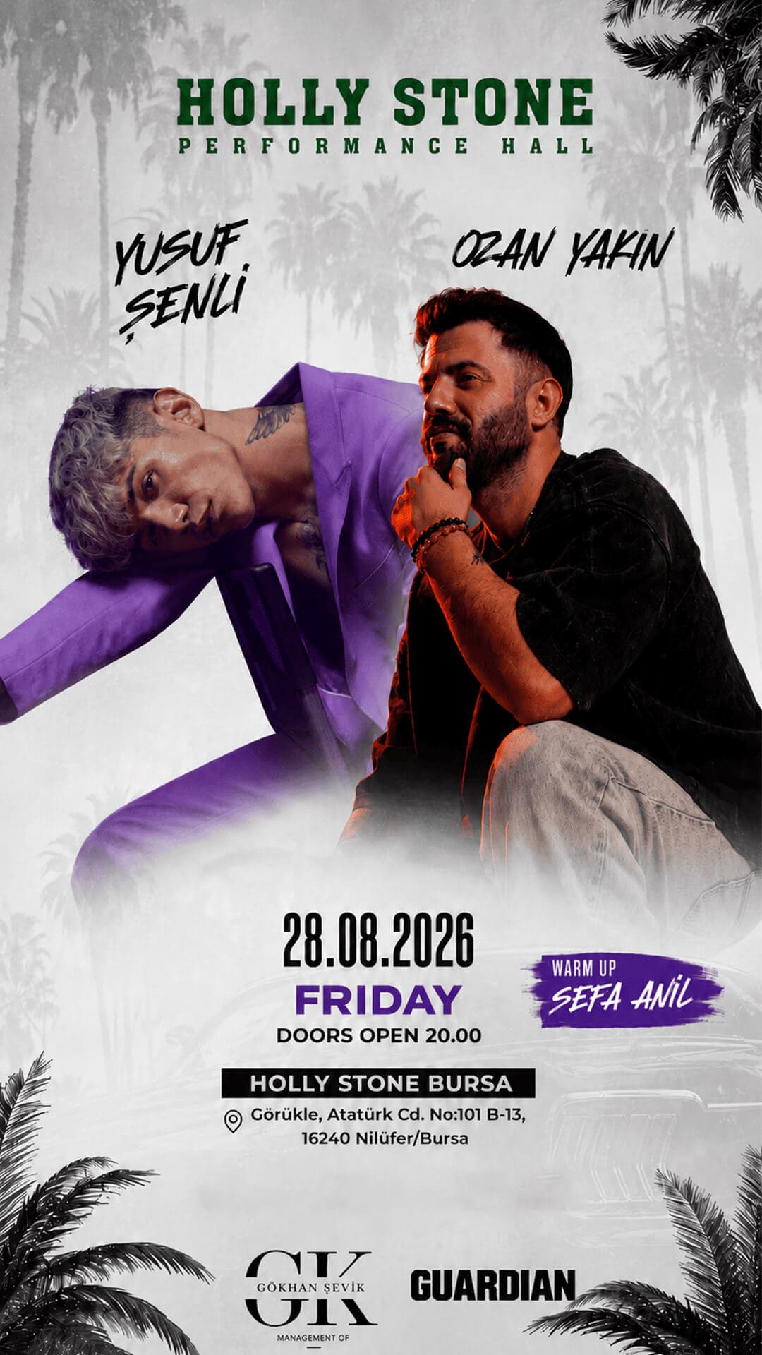 Ozan Yakın & Yusuf Şenli — Holly Stone Performance Hall Bursa etkinlik görseli