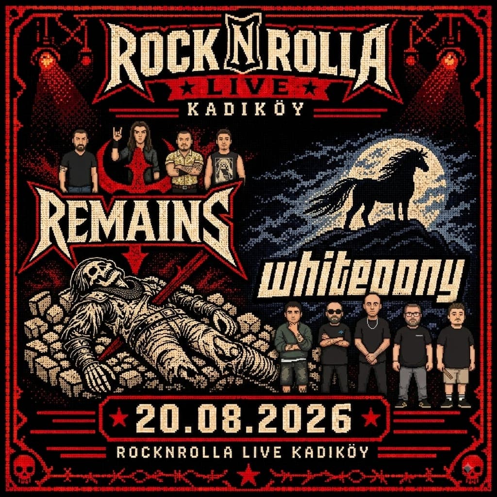 REMAINS – WHITEPONY METAL NIGHT: The Gathering of Metalheads — RocknRolla Live Kadıköy, İstanbul etkinlik afişi