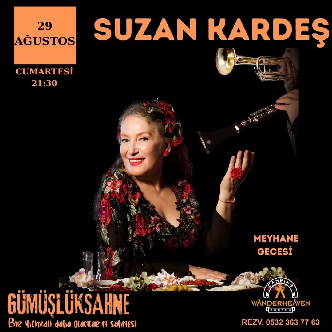 SUZAN KARDEŞ GÜMÜŞLÜK KONSERİ/ BODRUM KONSERİ — Gümüşlük Sahne, Muğla etkinlik afişi