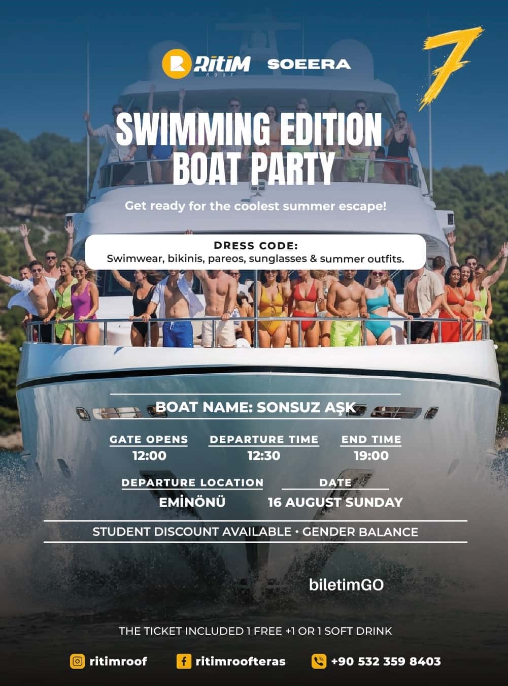 SWIMMING EDITION BOAT PARTY 7 — Sonsuz Aşk Teknesi, İstanbul etkinlik görseli