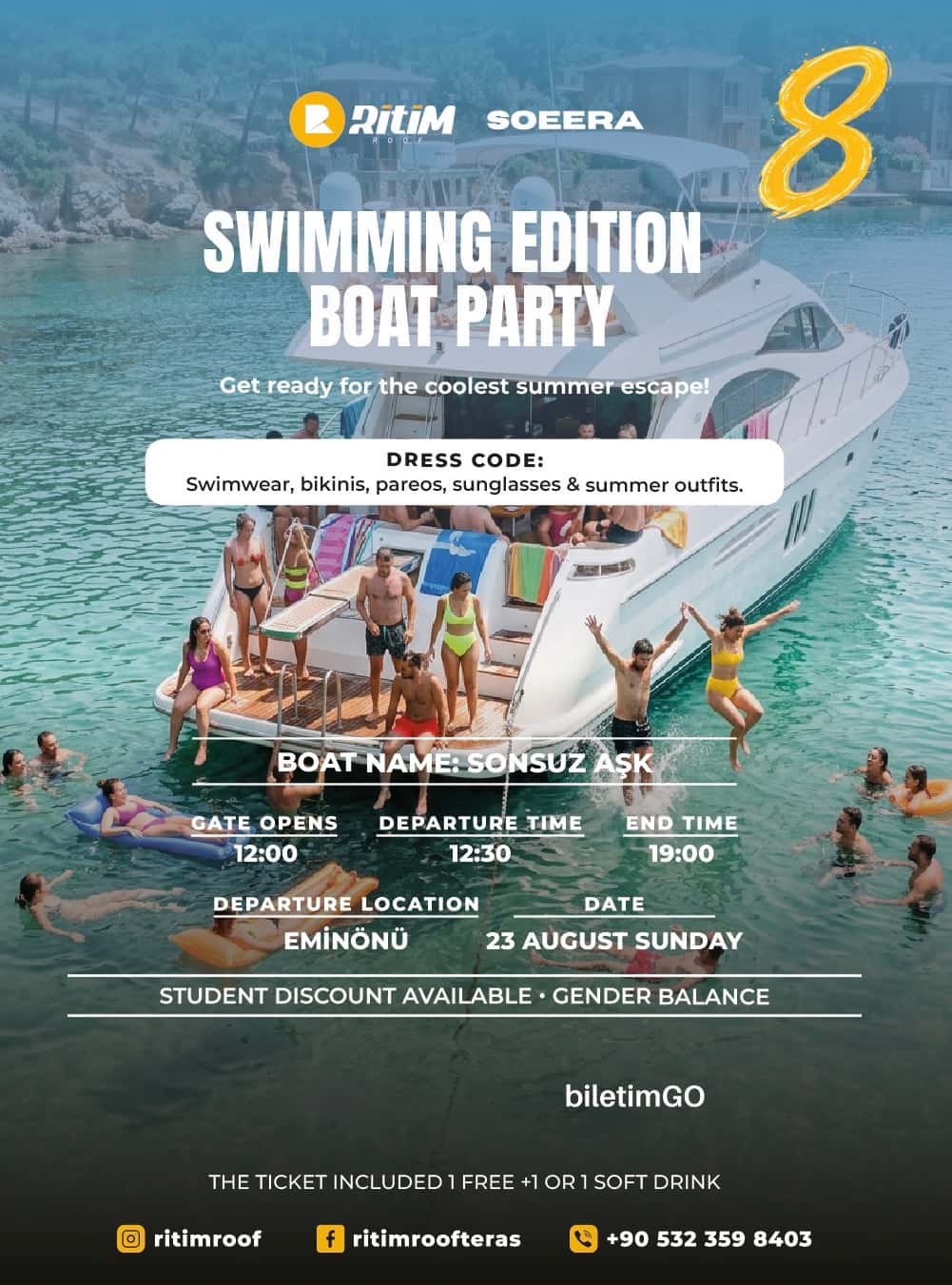 SWIMMING EDITION BOAT PARTY 8 — Sonsuz Aşk Teknesi, İstanbul etkinlik görseli