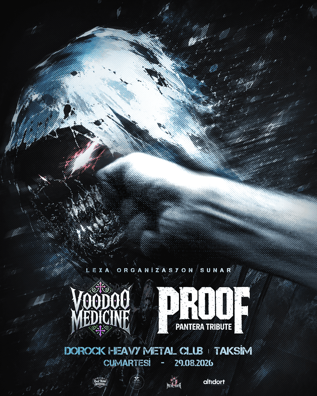VOODOO MEDICINE / PROOF — Dorock Heavy Metal Club, İstanbul etkinlik afişi