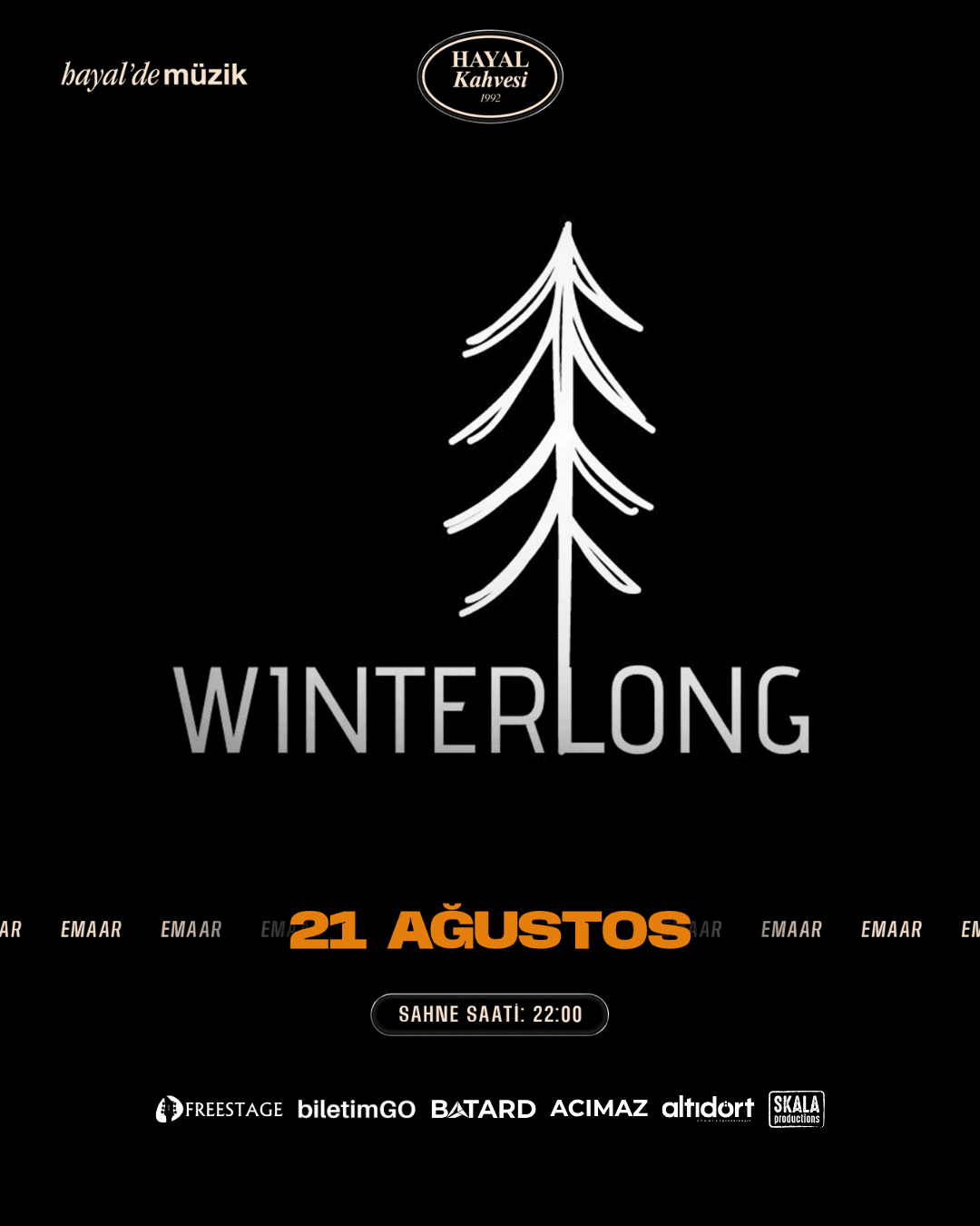 WİNTERLONG KONSERİ — Hayal Kahvesi Emaar, İstanbul etkinlik afişi